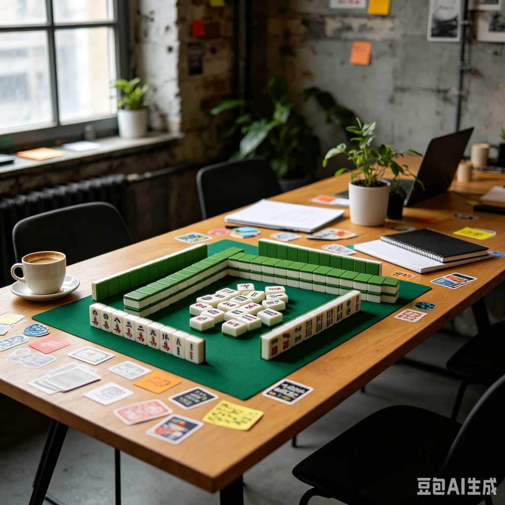 vivid color print mahjong set